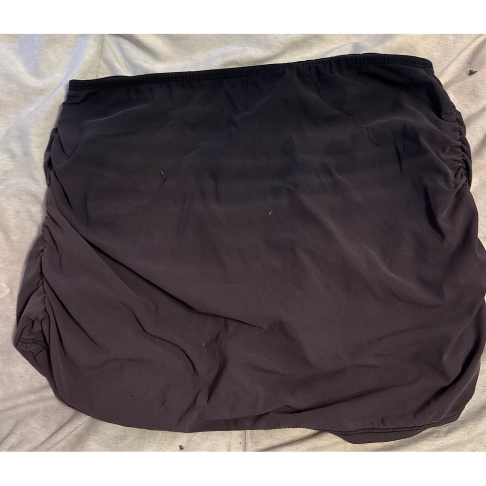 Assets by Spanx Black To‎ Grey Ombré Swim Skirt Bottoms, Size Small